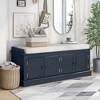 NicBex Modern 42.7" Storage Bench with 4 Doors and Adjustable Shelves for Entryway and Living Room - 3 of 4