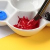MEEDEN 7-Well Studio Porcelain Paint Palette Tray,Artist Mixing Colour Tray by 4-3/4 Inches for Watercolor Gouache Painting,Round,White - 4 of 4