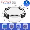 Sorbus 16 Piece Round (970ml/ 32.7oz/ 4cups) Glass Meal Prep Containers with Airtight Lids - Preserves Freshness, Oven Safe, durable, BPA-free - 3 of 4