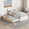 NicBex Twin Size Wood Platform Bed Frame with Twin Trundle for Adults/Boys/Girls - 2 of 4