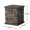 GDFStudio Troy Outdoor Lightweight Concrete Propane Tank Cover, Stone Finish - 3 of 4