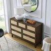 ALEXOUN 7 Drawers Dresser,Rattan Dresser with Wide Drawers for Closet Storage, Wood Drawer Organizer for Bedroom,Living Room,Hallway - 4 of 4