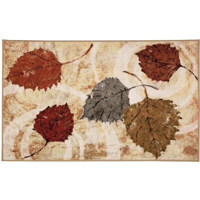 Brumlow Mills Golden Autumn Fall Leaves Outdoor Landscape Area Rug, 2'6" x 3'10", Earthtone