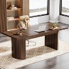 Tribesigns 78.74" Extra Long Executive Desk, Large Computer Office Desk with Wooden Double Pedestal - 2 of 4