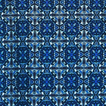 navy/cobalt mosaic geo border