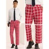 INSPIRE CHIC Men's Straight Fit Flat Front Work Office Plaid Pattern Pants - image 4 of 4