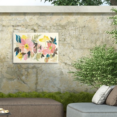 Kristy Rice Pastel Garden Botanical Outdoor Canvas Art