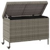 Garden Storage Box Grey PE Rattan, Powder-coated Steel - 3 of 4