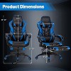 Costway Office Computer Desk Chair Gaming Chair Adjustable Swivel w/Footrest - 3 of 4