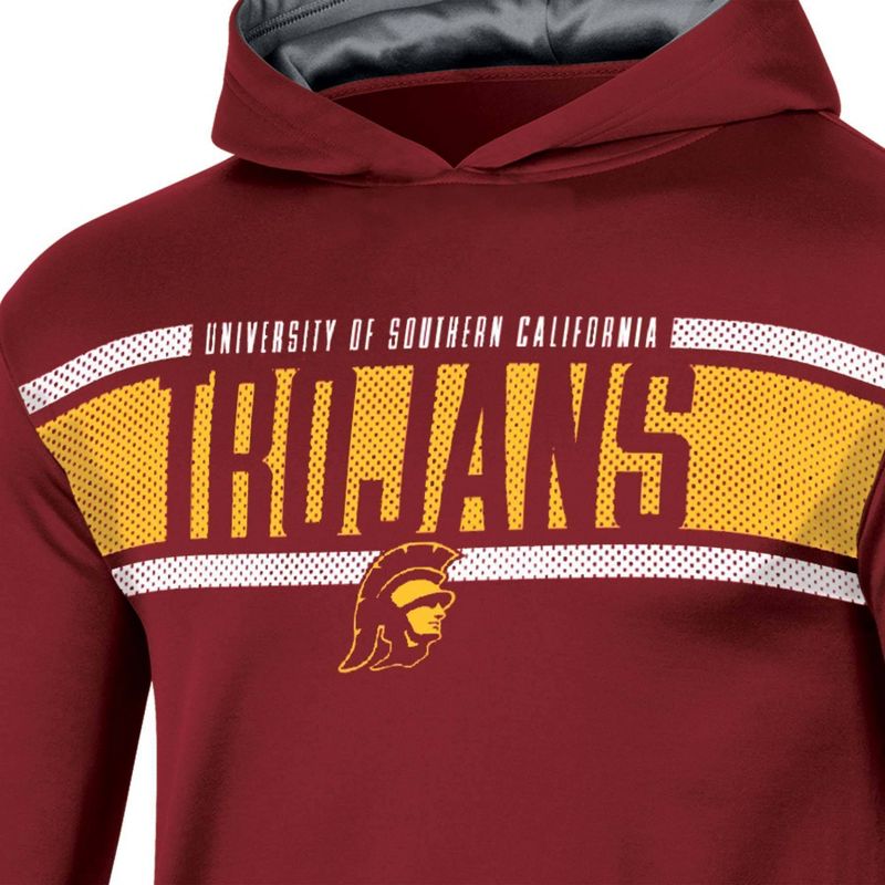NCAA USC Trojans Boys&#39; Poly Hooded Sweatshirt, 3 of 4