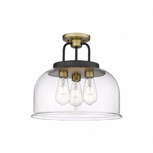 Kahana - 3 Light Semi-Flush Mount In Industrial Style-14.13 Inches Tall and 15 Inches Wide - 1 of 1