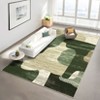 Machine Washable Contemporary Abstract Area Rug Low Pile Stain & Slip Resistant Pet Friendly Floor Cover - 4 of 4