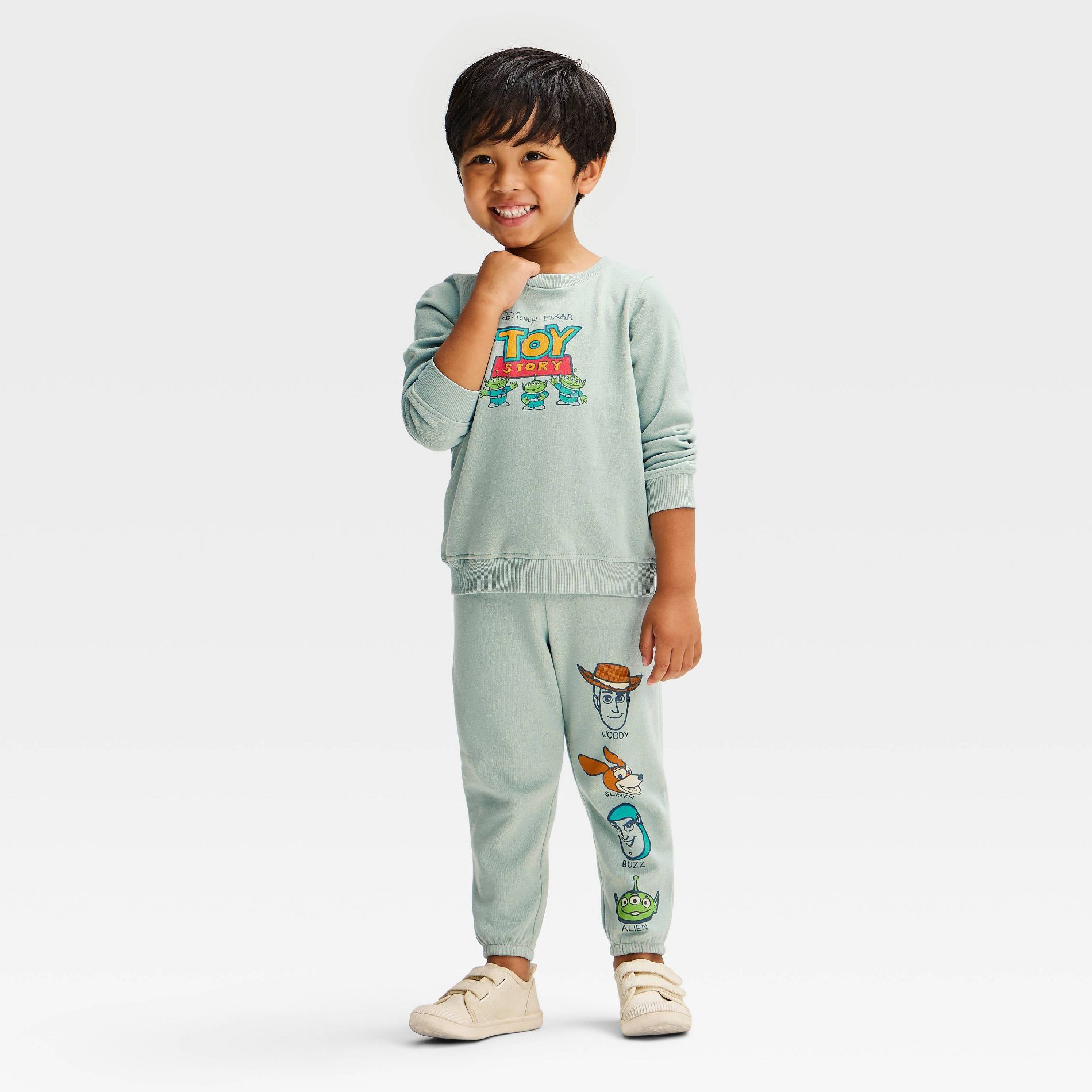 Toddler Boys' 2pc Toy Story Friendship Sweatshirt and Pants Set - Blue
