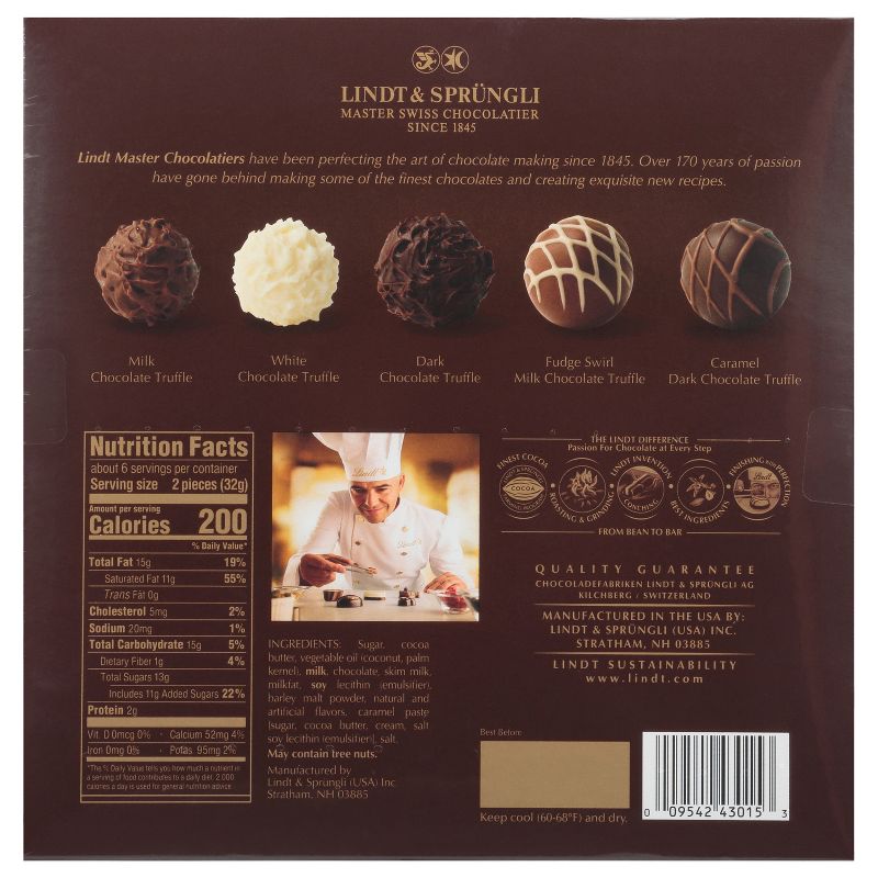 Lindt  Gourmet Chocolate Candy Truffles Gift Box - 6.8 oz., 6 of 7