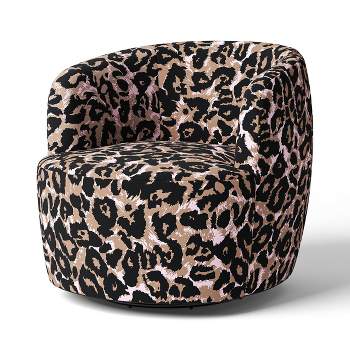 Leopard Neutral Swivel Accent Chair - DVF for Target