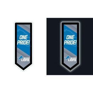 Evergreen Ultra-Thin Glazelight LED Wall Decor, Pennant, Detroit Lions- 9 x 23 Inches Made In USA - 1 of 4