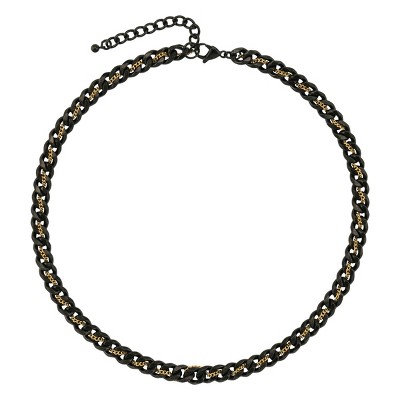 Slate by Rebl Woven Black & Gold Cuban Link Chain