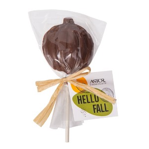Astor Autumn Collection - Milk Chocolate Pumpkin Lollipop - 1 of 2