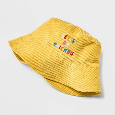 Kids' 'Lets Be Friends' Bucket Hat - Cat & Jack™ Mustard Yellow