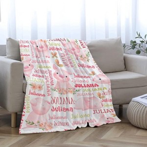Lomsoe Pink Pig Christmas Blanket Pink Throw Blanket for Couch Soft Flannel Blanket Christmas Decorations Pets. - 1 of 4
