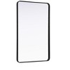 Elegant Lighting Contour Metal Rectangle Mirror 30x48 in Black - 4 of 4