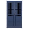YOOCOZZ Freestanding Kitchen Storage Cabinet,Kitchen Pantry,Display Cabinet with 4 Built-in Drawers and Glass Doors - 4 of 4