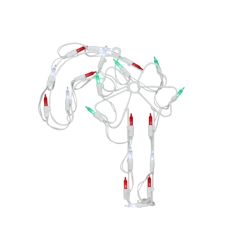 Northlight 12" Battery Operated LED Candy Cane Christmas Window Silhouette Decoration, 2 of 4