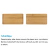 Unique Bargains Indoors Bamboo Rectangular Flower Drip Tray Plant Pot Saucer 17.5x8.8cm 3 Pcs - 4 of 4