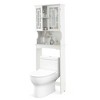 Tangkula White Bathroom Over The Toilet Space Saver Storage Cabinet Organizer Shelf - 2 of 4