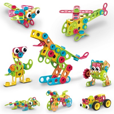 PICASSO-TILES 250 PC Construction Building Engineering Set STEM Toy for Kids 3+