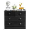 Resenkos 5 Drawer Dresser with Gold Handle, Nursery Dresser Chest Of Drawers Organizer, - 2 of 4