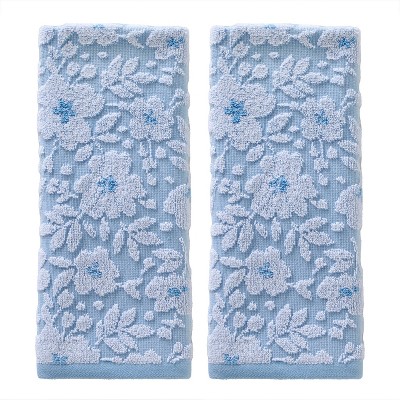 Blue floral hand towels sale