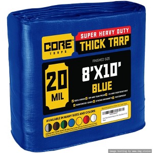 Core Tarps Heavy Duty 20 Mil Tarp Cover, UV Resistant, Rip Proof for Roof, Camping, Patio, Pool, Boat - 1 of 4