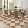 Coucheta Checkered Jute Runner Rug, Non-Slip Machine Washable Indoor Outdoor Rug, Farmhouse Style, Multi-Color & Size - 2 of 4