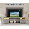 Garvee 70"TV Stand with Storage Cabinet, Fits TVs up to 75", Compatible with 36" Electric Fireplace(Fireplace Not Included) - 2 of 4