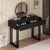 Coucheta 49" Vanity Desk with LED Mirror - Makeup Table with 3 Light Colors, 2 Drawers & Adjustable Brightness - 4 of 4