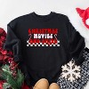 Simply Sage Market Women's Graphic Sweatshirt Christmas Movies and Chill Checkered - 2 of 2