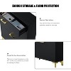Angel Sar Narrow Shoe Cabinet with 2 Double Flip Door & 1 Drawer, Entryway Shoe Storage Cabinet with Golden Handles, Black - 4 of 4