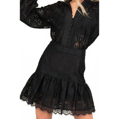 Women's Eyelet Mini Skirt - Mulla