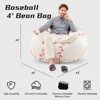 Inhand Sports Football Bean Bag Chair - Oversized Bean Bag Sofa Couch with Filler - Football Plush BeanBag for Living Room Bedroom Dorm Office - 4ft - 4 of 4