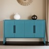4 Door Sideboard, Large Storage Cabinet with Adjustable Shelves and Long Handles,Buffet Cabinet for Kitchen Dining Room Living Room - Leovsnove - 2 of 4