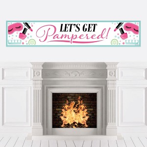 Big Dot of Happiness Spa Day - Girls Makeup Party Decorations Party Banner - 1 of 4
