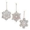 Melrose Glittered Snowflake Ornament (Set of 3) - 2 of 4