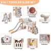 8-in-1 Toddler Indoor Playground with Slide: Baby Slide Playset for Toddlers Ages 1-3 Outdoor Play, Kids Slide Includes Basketball Hoop, Telescope - 3 of 4