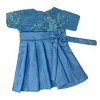 Doll Clothes Superstore Blue Party Dress Compatible With 18 Inch Girl Dolls Like American Girl Our Generation My Life Dolls - 4 of 4