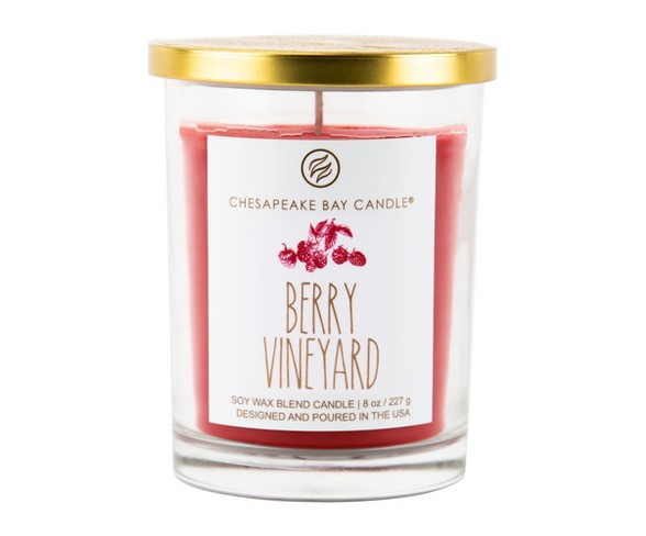 8oz Medium Glass Jar Candle Berry Vineyard - Chesapeake Bay Candle