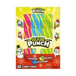 Sour Punch Christmas Candy Canes - 5.3oz / 12ct - 1 of 4