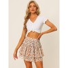 INSPIRE CHIC Women's Summer Floral Tiered Ruffle Cute Mini Skirt - 3 of 4