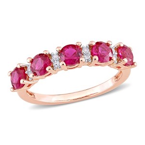 EVERLY JEWELRY | Multiple-color option in Silver Eternity Ring with Multiple color gemstone Options. - 1 of 4