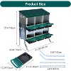 GAOMON Chickens Nesting Boxes with Bracket Legs, Roll Away Hens Nesting Box with Egg Collection, Perch, Lid Cover - 3 of 4